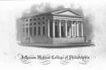 Medical Hall (Ely Building), Jefferson Medical College - engraving, ca. 1846-1881