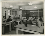 Textile students in classroom, Broad and Pine