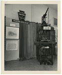 Loom with textile samples, Philadelphia Textile Institute