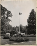 "White House' ground, flag, Hayward Hall