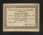 Transylvania University. Lectures on the Institutes of Medicine, and Materia Medica. By Charles Caldwell, M.D. Mr. Atkinson Pelham by Charles Caldwell, MD and Atkinson Pelham