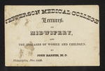 Jefferson Medical College Lectures on Midwifery and the Diseases of Women and Children By John Barnes, M.D. by John Barnes, MD and Alexander C. Donaldson