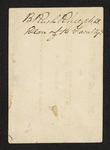 Medical Department of Jefferson College, Philadelphia. Ticket of Matriculation. For Mr. Alexander C. Donaldson (verso) by Alexander C. Donaldson