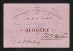 Jefferson Medical College Course 1851+52 Lectures on the Principles & Practice of Surgery By Tho.s D. Mutter For Mr. L.F. Halsey by Thomas Dent Mutter, MD and Luther F. Halsey