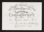 Jefferson Medical College of Philadelphia. Lectures on Chemistry By Franklin Bache M.D. For Mr. Luther F. Halsey. Oct. 23rd 1852 by Franklin Bache, MD and Luther F. Halsey