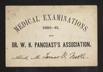 Medical Examinations. 1860-61. By Dr. W.H. Pancoast's Association. Admit Mr. James D. Noble. by William H. Pancoast, MD and James D. Noble