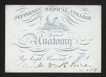Jefferson Medical College Practical Anatomy By Joseph Pancoast, M.D. Admit Mr. W. H. Price Nov. 1859 by Joseph Pancoast, MD and William H. Price