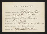 Matriculation. Mr. Franklin B. Lippincott Of the State of New Jersey. is regularly Matriculated in the Jefferson Medical College, for the Ensuing Session. Philad.a Nov 3 1863 Robley Dunglison, Dean (verso) by Robley Dunglison, MD and Franklin B. Lippincott