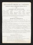 Jefferson Medical College Order of Lectures by Robley Dunglison, MD and Franklin B. Lippincott