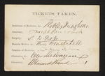 Matriculation. Mr. J.F. Dangerfield Of the State of Kentucky is regularly Matriculated in the Jefferson Medical College, for the Ensuing Session. Philad.a Oct 13 1864 Robley Dunglison, Dean (verso) by Robley Dunglison, MD and Joseph F. Dangerfield