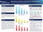 Rapid Response Checklists - A Pilot Study for a Novel Approach by Ali Rafiq, MD; Purujit Thacker, MD; and Doron Schneider, MD
