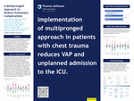 Implementation of Multipronged Approach in Patients with Chest Trauma Reduces VAP and Unplanned Admission to the ICU by Julie Donnelly, MSN, RN, TRCN; Kristen Firely, MSN, RN; Nicole Olszewski, BSN, RN; Jessica Byrne, MSN, RN-BC; Tiffani Stanley, CSTR; Joshua A. Marks, MD, FACS, FCCM; and George Koenig