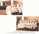 R.I. Wise organizing medical residents and fellows for photograph - Jefferson 1972-1973